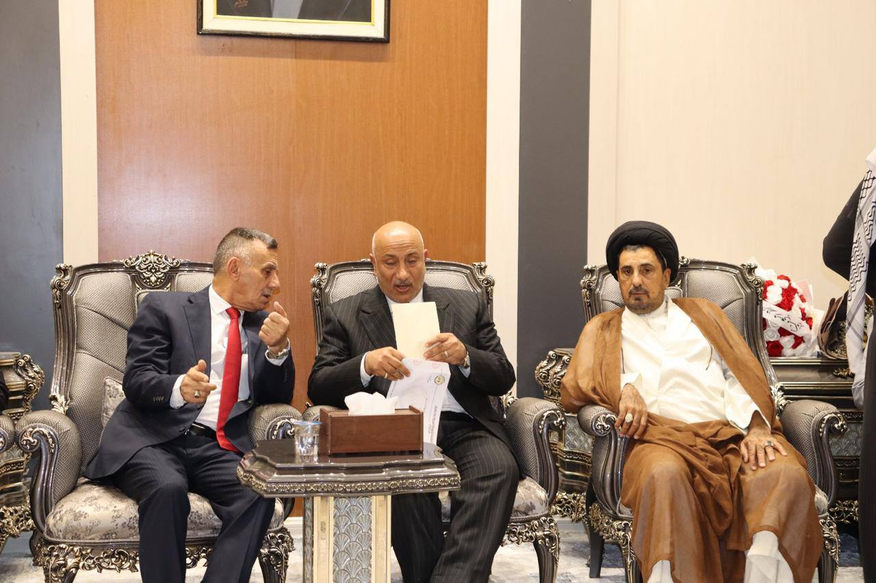وفد الانتفاضة الشعبانية يزور رئيس تحالف ابداع كربلاء ضمن ائتلاف الاعمار والتنمية