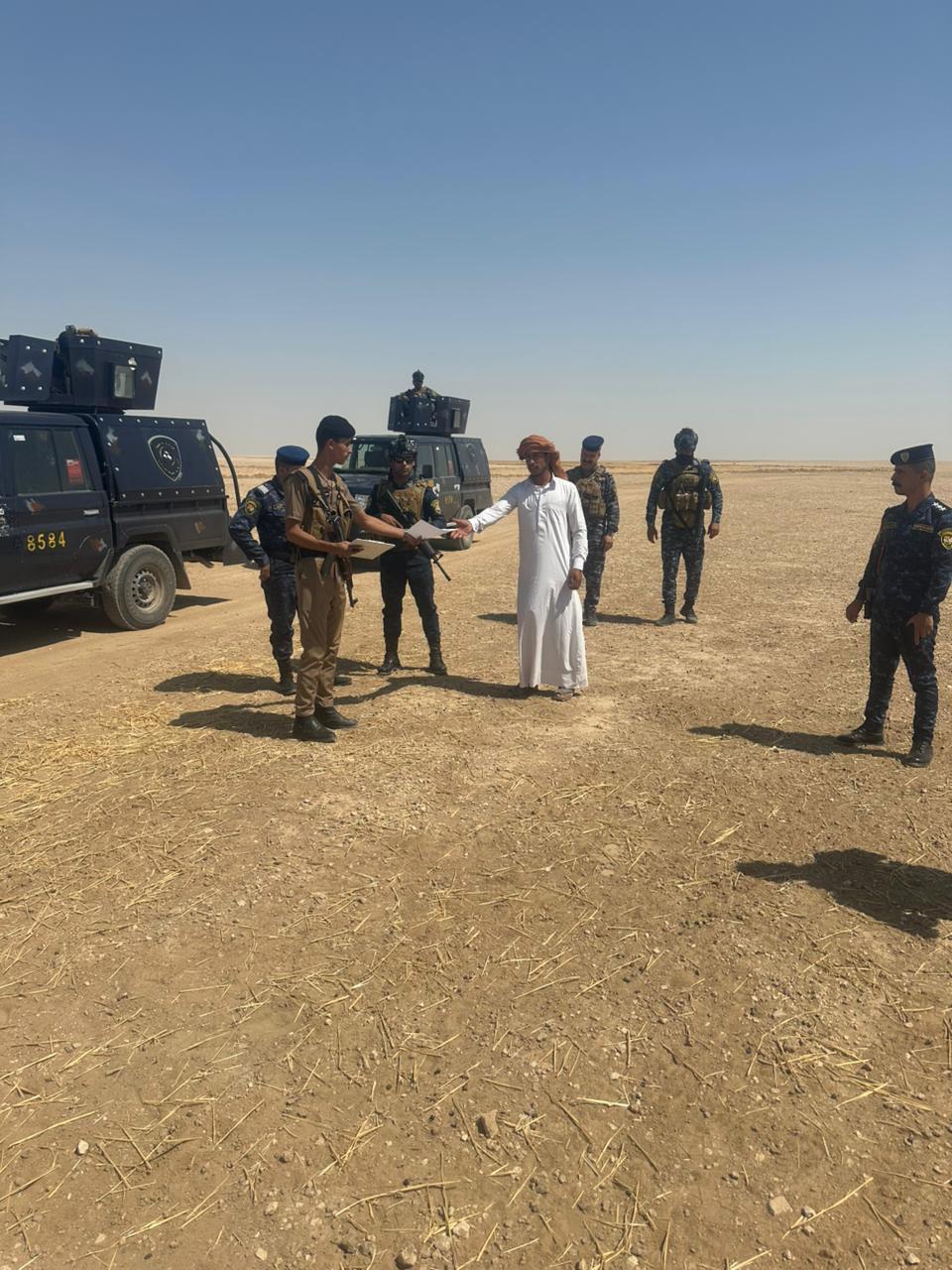قيادة شرطة المثنى تنفذ جولة ميدانية لتسجيل أسلحة المواطنين في المحافظة ٠