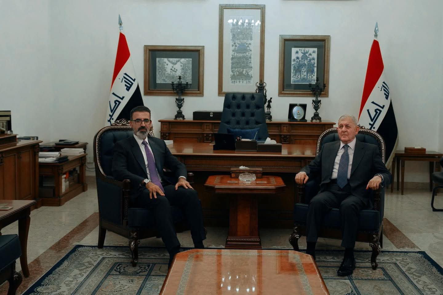 رئيس الجمهورية يستقبل محافظ كركوك ويؤكد ضرورة العمل بروح المسؤولية الوطنية وبالتنسيق والتكامل بين الحكومة الاتحادية والحكومة المحلية