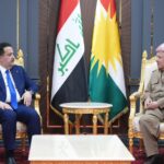 رئيس مجلس الوزراء السيد محمد شياع السوداني يلتقي رئيس الحزب الديمقراطي الكردستاني
